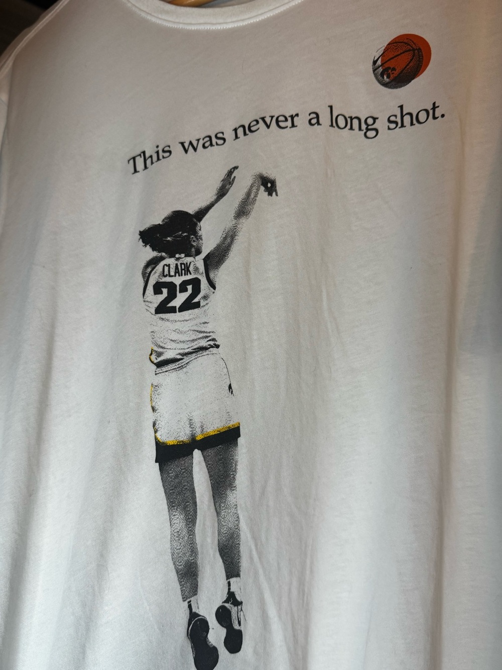 Nike White Dri-FIT Crewneck Tee- Caitlin Clark 🏀💕 - Picture 4 of 4